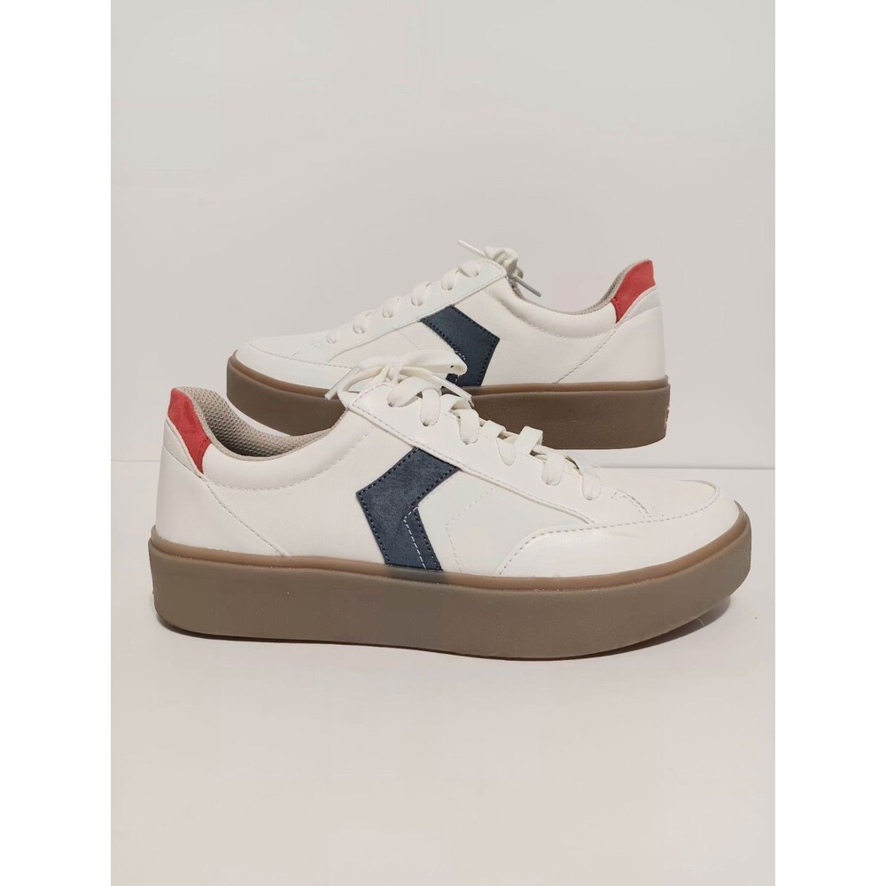 Dr Scholls Madison Women's Lace White  Leather Sneakers 8.5M
